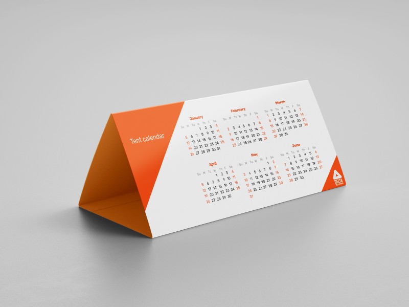 Les calendriers de bureau, le carton calendrier de bureau, table