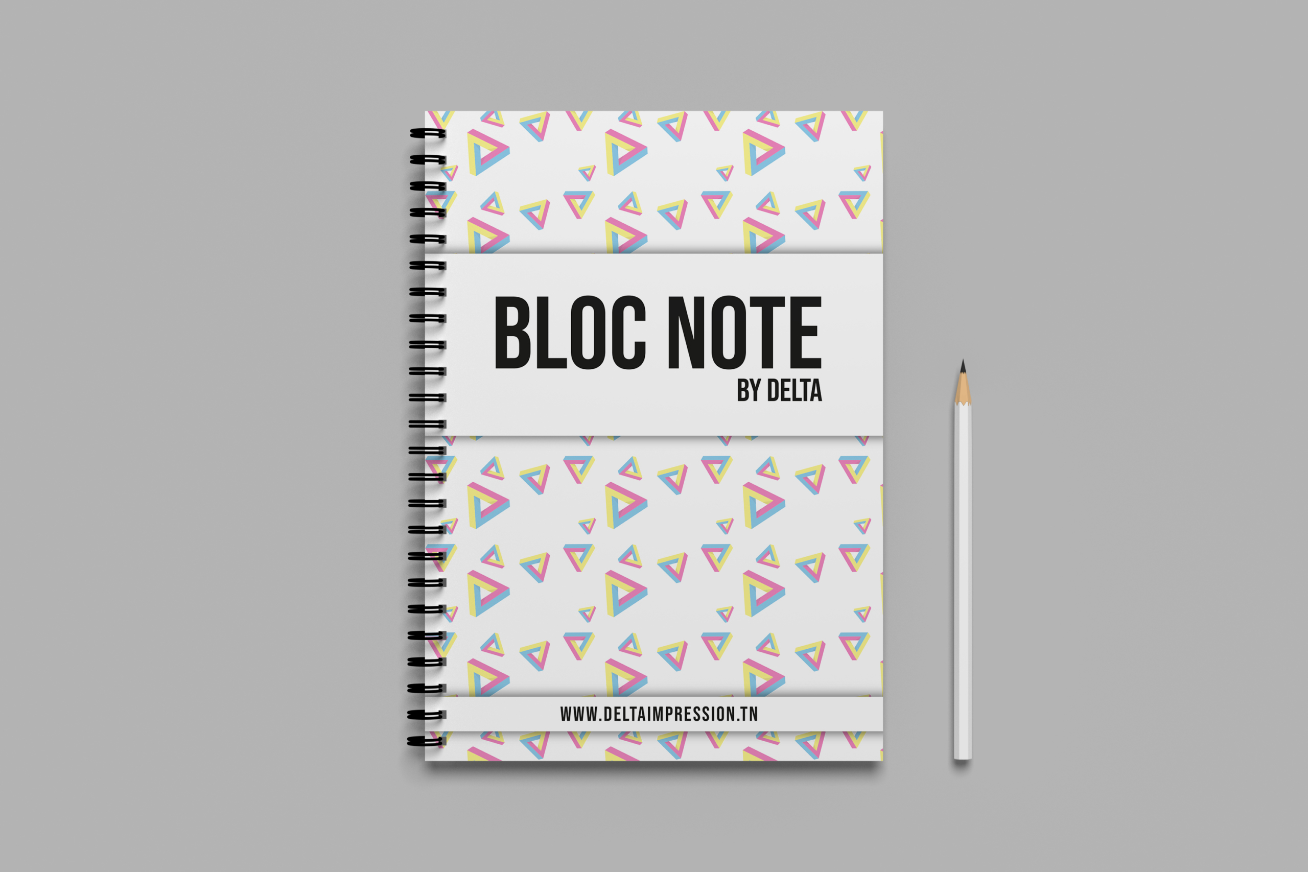 bloc notes spirale avec couverture rigide à personnaliser